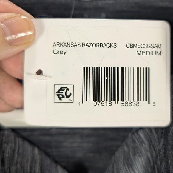 Arkansas Razorbacks Polo Shirt Mens Medium Gray Champion NCAA Golf Performance - Picture 6 of 10